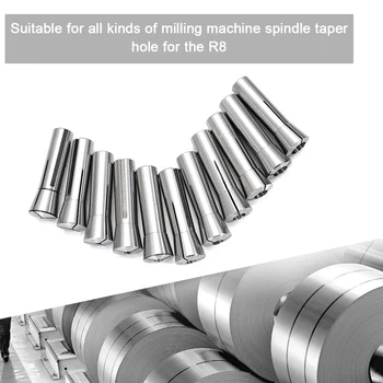 

Hot 65MN Steel 11PCS Round Metric R8 Collet For CNC Engraving Machine Milling Lathe Tool
