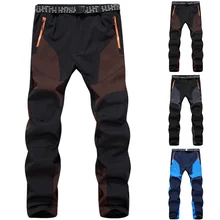 Мужские теплые зимние лыжные сноубордические штаны, водонепроницаемые походные альпинистские штаны, уличные термостойкие штаны из полиэстера
