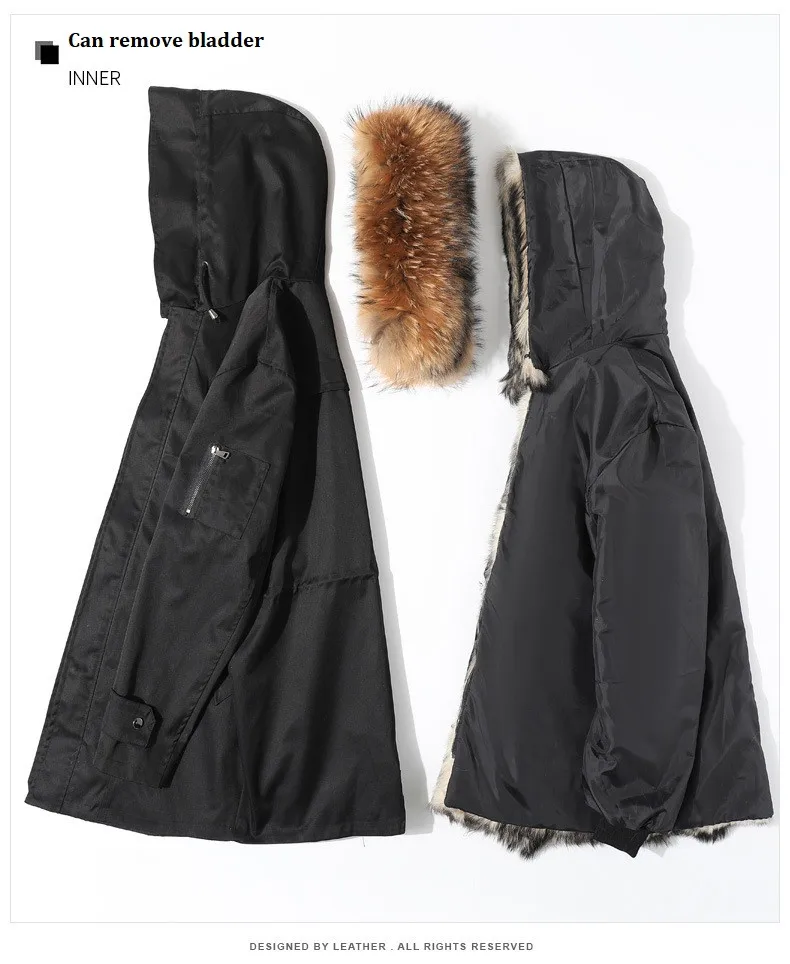 PViviYong зимняя высококачественная мужская куртка из натуральной кожи, Воротник из енота, подкладка из натурального меха волка, Мужская парка