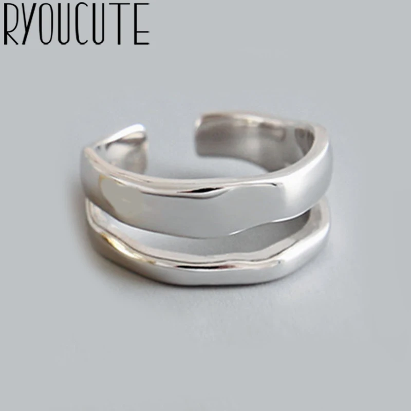 Женские Геометрические кольца оригинальной формы Bijoux большие Регулируемые