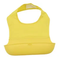 yellow Лидер продаж, детские нагрудники для мальчиков и девочек, одноцветные Водонепроницаемые Силиконовые Слюнявчики для новорожденных, слюнявчик, шарф, нагрудник для малышей, хорошее качество - Цвет: yellow