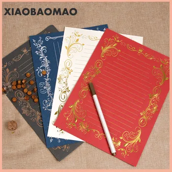 

Stationery + Envelope Black White Red blue Kraft Paper Envelopes Vintage European Style Envelope For Business Card Invitation