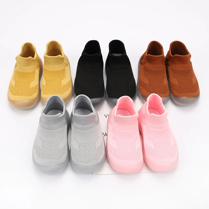 2020 Autumn Baby Girls Boys Casual Shoes Soft Bottom Toddler Shoes Comfortable Non-slip Outdoor Children KIds Knitted Shoes