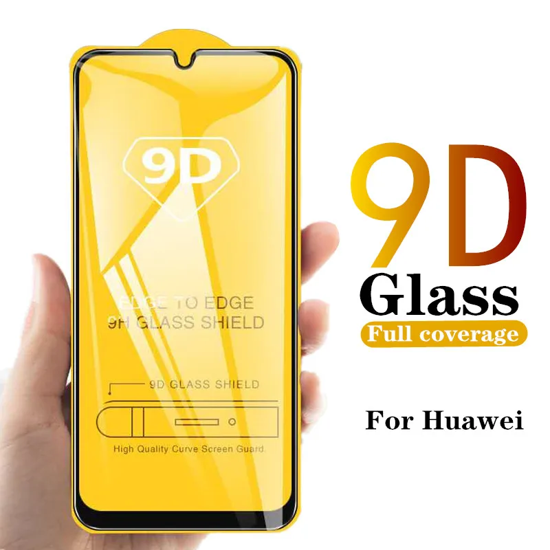 

9D Full coverage Tempered Glass for huawei p smart z P20 P30 Screen Protector on Mate 20 Nova 3 3i 5 Y9 2019 Y6 Protective Glass