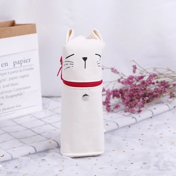 

Cartoon Pen Bag with Red Band Cute Cartoon Pencil Case Storage Pouch Stationery For Office School 193*65mm