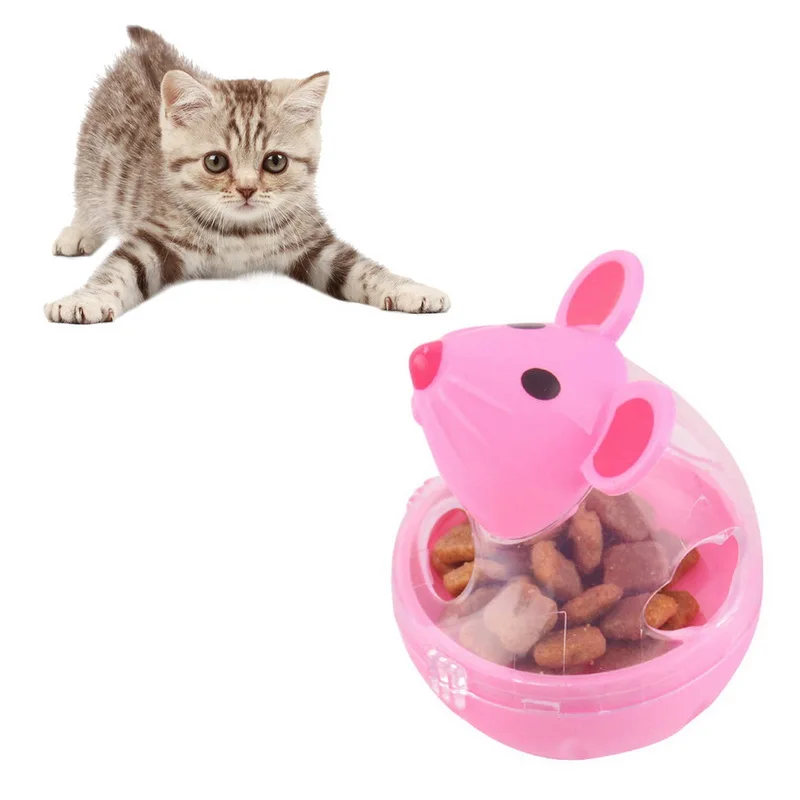 1 шт. животное игрушка-кормушка кошки-мышки Еда прокатка утечка чаша дозатора игровое обучение Развивающие игрушки для кошек котенок кошек Игрушка