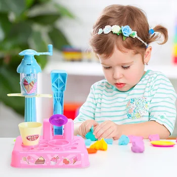 

Children Girl Pretend Play Pretend Kitchenware Educational Cooking Toys Developmental Simulation Ice Cream Machine Toys Set