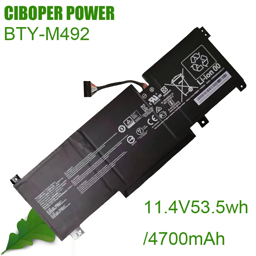 

CP Genuine Laptop Battery BTY-M492 11.4V/4700mAh/53.5Wh For Pulse GL66 11UCK-200XPL Pulse GL76 series Notebook
