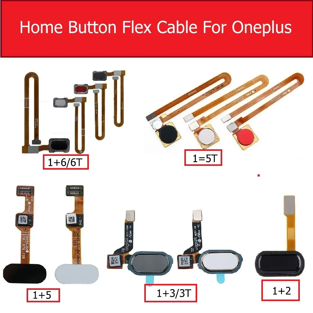 Подлинная Главная Кнопка отпечатков пальцев сенсор гибкий кабель для Oneplus 2 3 3T 5 5T 6 6T возврат в меню ключ сенсорный гибкий шнур, запчасти