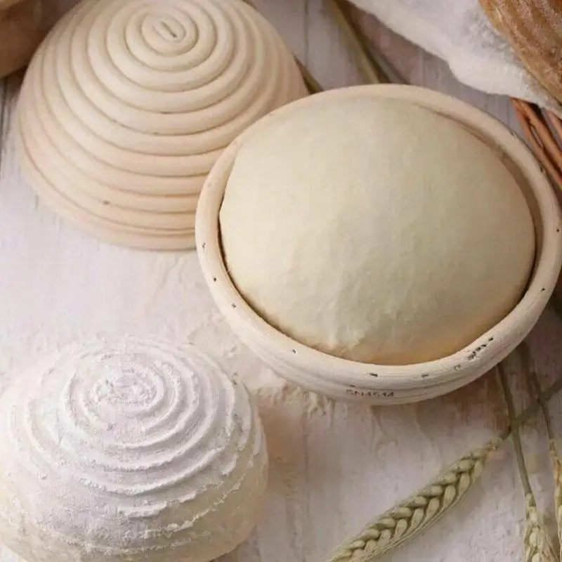 Kitchen Rattan Fermented Rattan Bowl Bread Basket Round Shape Rattan Bread Basket Bakery Tools