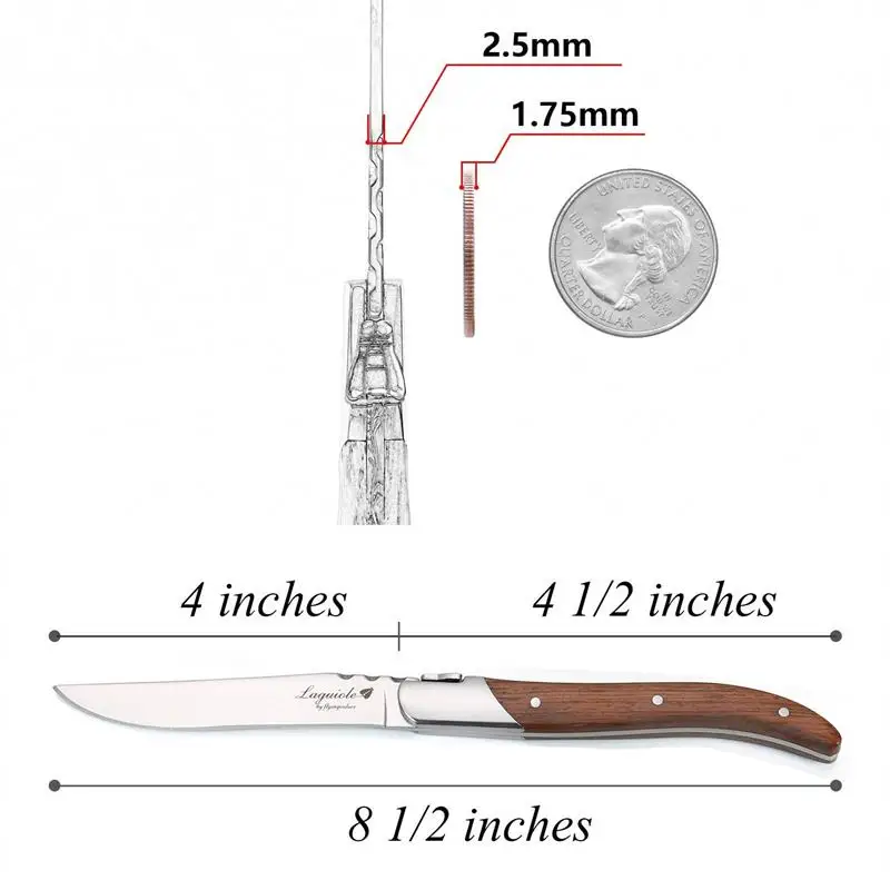8,25 ''стиль Laguiole ножи для стейков обеденные ножи розового дерева столовые приборы японские деревянные столовые приборы и рождественских праздников Ресторан 2/4/6/8/10 шт