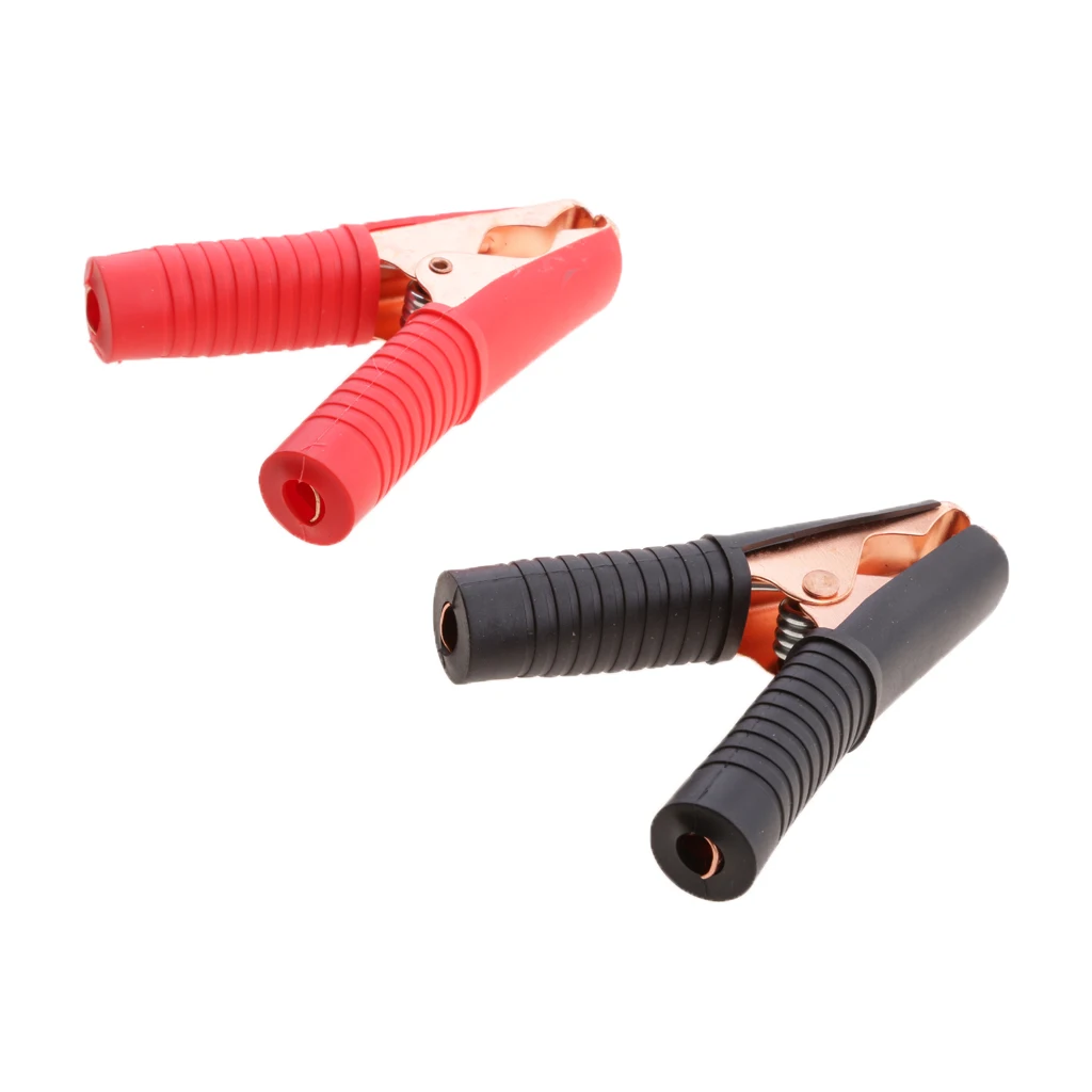 2x Battery Alligator Clips Clamps For Car Jump Starter Emergency Lead Cable
