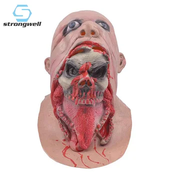 

Strongwell America Zombie Ghost Mask Horror Halloween Mask Scary Mask Walking Dead Evil Resident Performance Props Men Prom Mask Party Supplies Props Cosplay Festival Dress Up