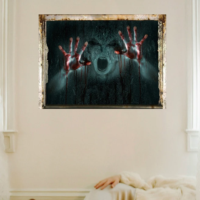 Halloween Railroad Horror Ghost Tapestry Wall Hanging Living Room Bedroom Decor 