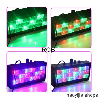 

New Disco Light 220V AC 110V Laser Projector Club Bar Sound Music Control 18W RGB Led Stage Effect Lighting DJ Party Performance