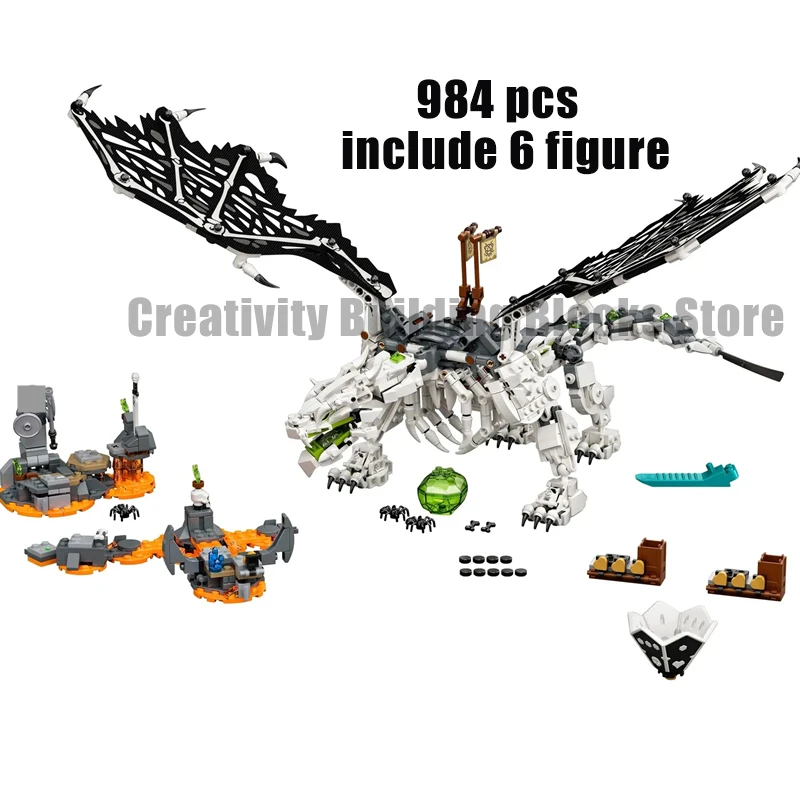 

2020 new Ninja Movie Serices 7183 Skeleton Dragon Building Block Model Set Building Blocks Bricks Toy birthday gifts for childre