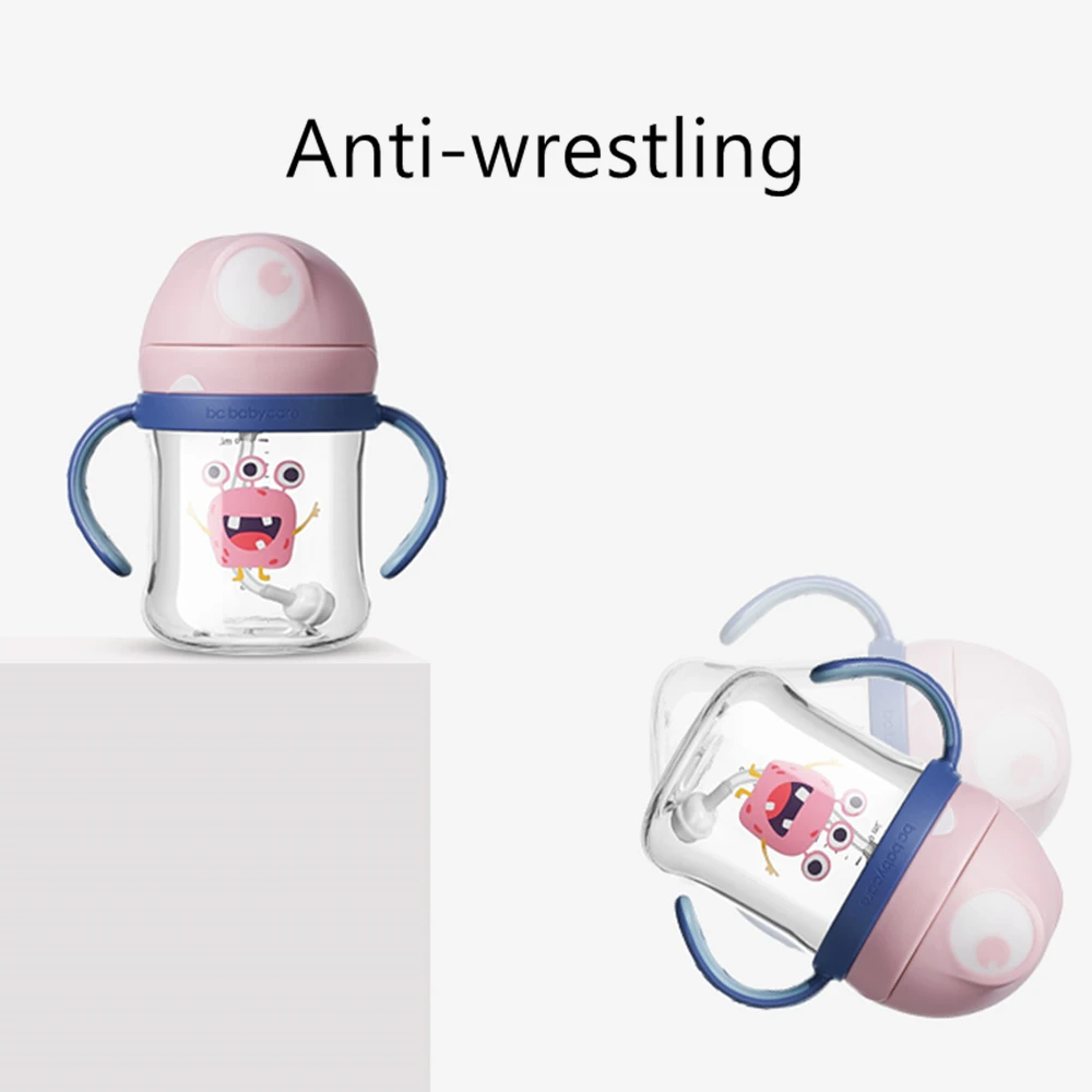 Bola de Água Garrafa de Bebê Alça de Ombro Babycare Bebê Sippy Copo Criança Gravidade Forma Bonito Anti-chokedrinking bc 240 - 360ml 5 High Quality Mamãe e Bebê