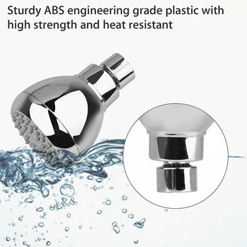 

Water saving Shower Head Bathroom Replacement Plastic Silver High Pressure