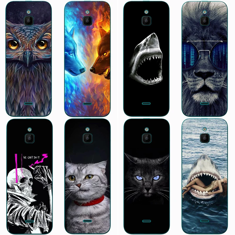 Per Nokia 6300 Custodia 4G Rose Wolf Cover Fantasia Carina Custodia Morbida In Silicone Per Nokia 6300 4G Di Alta Qualità