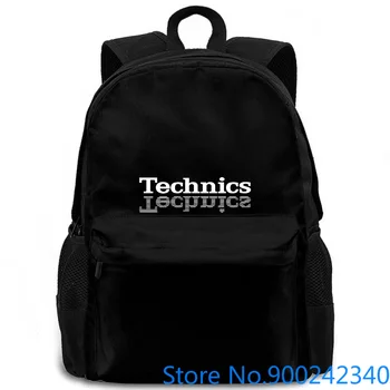 

Technics Turntable Black Print Latest women men backpack laptop travel school adult student
