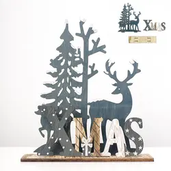2019 деревянное Рождественское украшение с оленями для дома Сращивание оленей рождественские украшения Дети подарок для дома украшения для