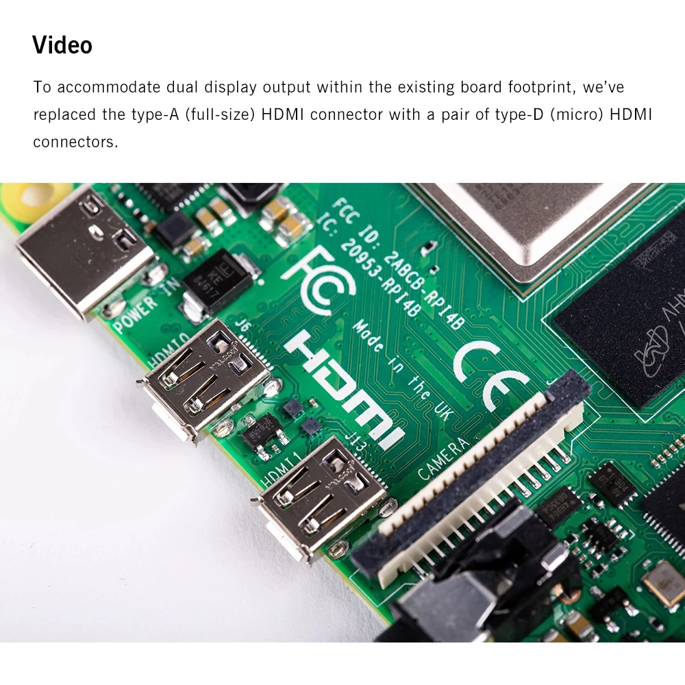  Latest Raspberry Pi 4 Model B with 1/2/4GB RAM BCM2711 Quad core Cortex-A72 ARM v8 1.5GHz Support 2