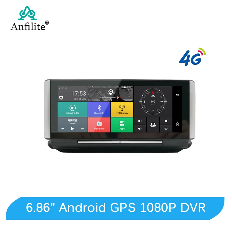 Автомобильный видеорегистратор Anfilite Android 4G камера заднего вида 7 дюймов IPS