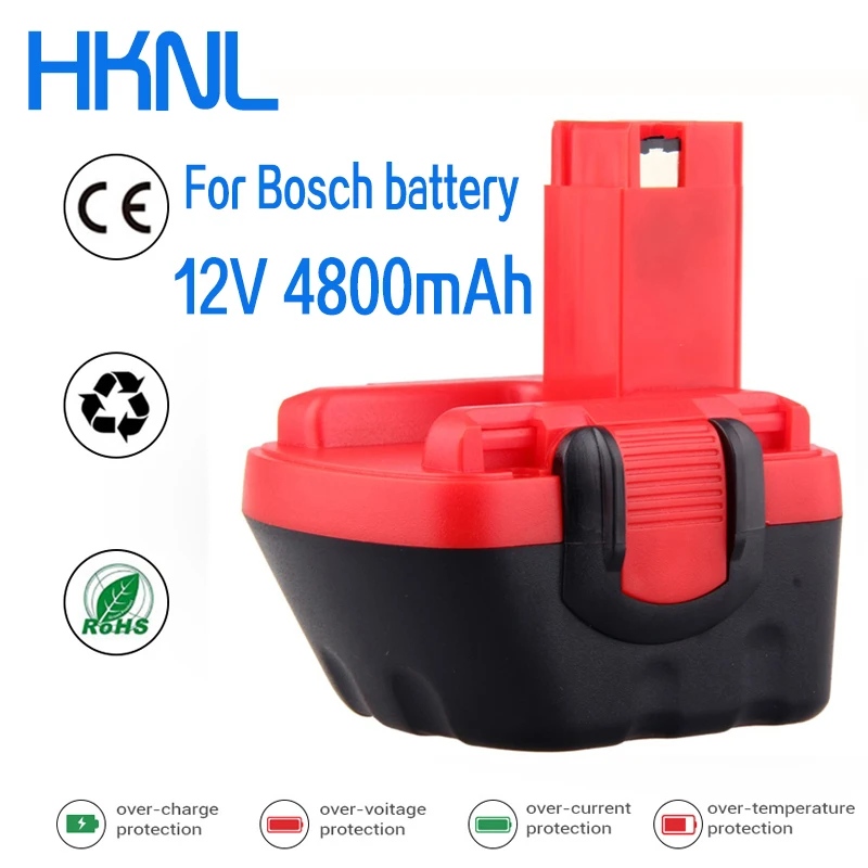 12 V 4800 мА/ч, металл-гидридных или никель Батарея для Bosch 12 V дрель GSR 12 VE-2, GSB 12 VE-2, PSB 12 VE-2, BAT043 BAT045 BTA120 26073 35430