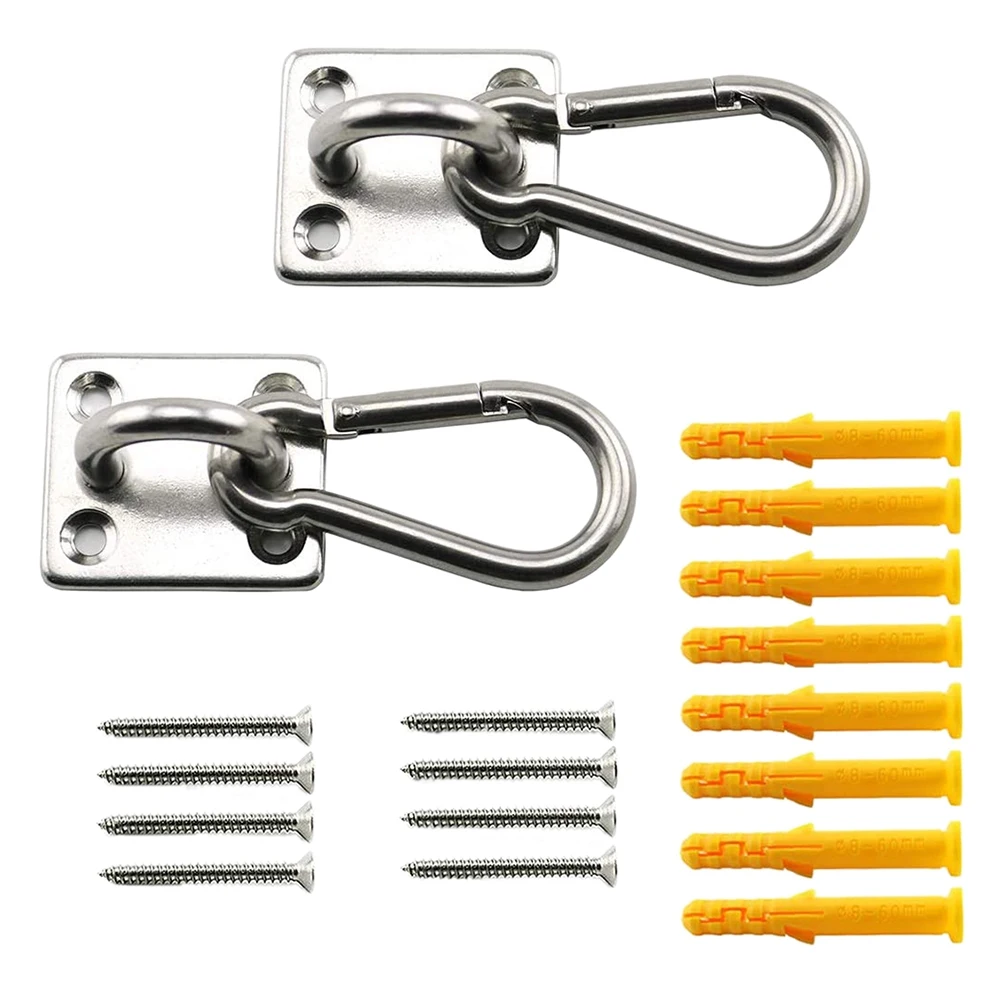 2 Set M6 Ceiling Wall Mount Hanging Hardware Fitting U-Shaped Hooks for Yoga Hammock Swings Marine Yacht Accessories | Обустройство