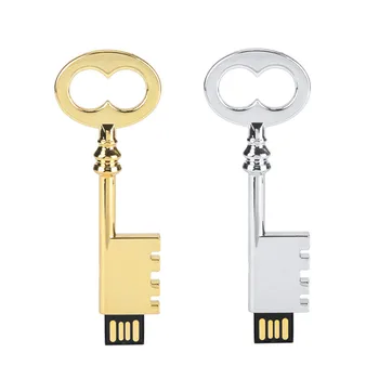 

USB Flash Memory USB Drive 16GB Vintage Key USB 2.0 Metal Flash Memory Stick Storage Thumb Digital U Disks Micro Sd Drive-L830