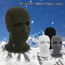 Зимняя велосипедная маска для лица, ветрозащитная утолщенная теплая шапка, уличная шапка для езды на лыжах, Байкерская Балаклава, вязаная шапка для мужчин и женщин