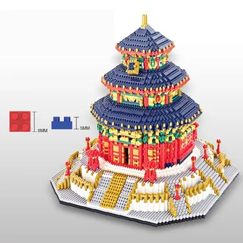 

YZ Weili temple of heaven 66525 building series micro particle building blocks China wind street scene series boy toy gift