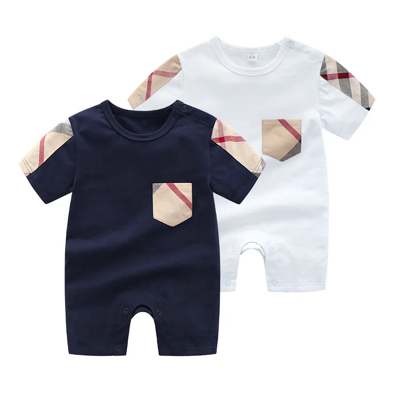 

Infant Short Sleeve Onesie Summer Men And Women Baby 3 Months Romper Thin Clothes Summer Wear Pure Cotton