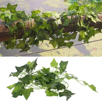 

Artificial Vine Reptile Lizards Terrarium Decoration Chameleons Climb Rest Plants Leaves