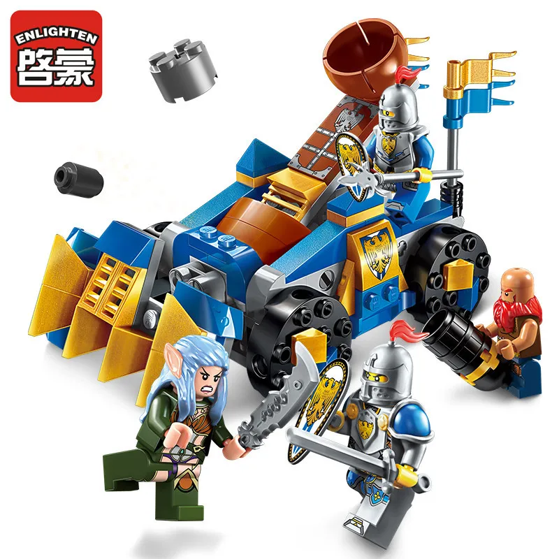 

Enlighten Building Block War of Glory Castle Knights Trebuchet 4 Figures 152pcs Educational Bricks Legoingly Toy Boy Gifts