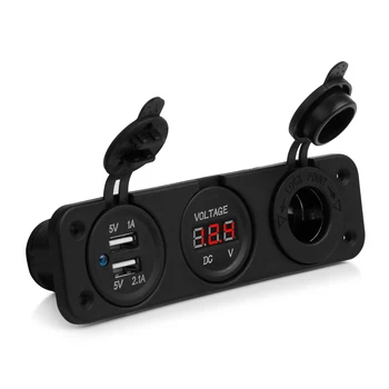 

DC 5V LCD Display Cigarette Socket Lighter 2 Port Fast Multifuction Detachable Car Charger Power Adapter Car Styling Car Charger