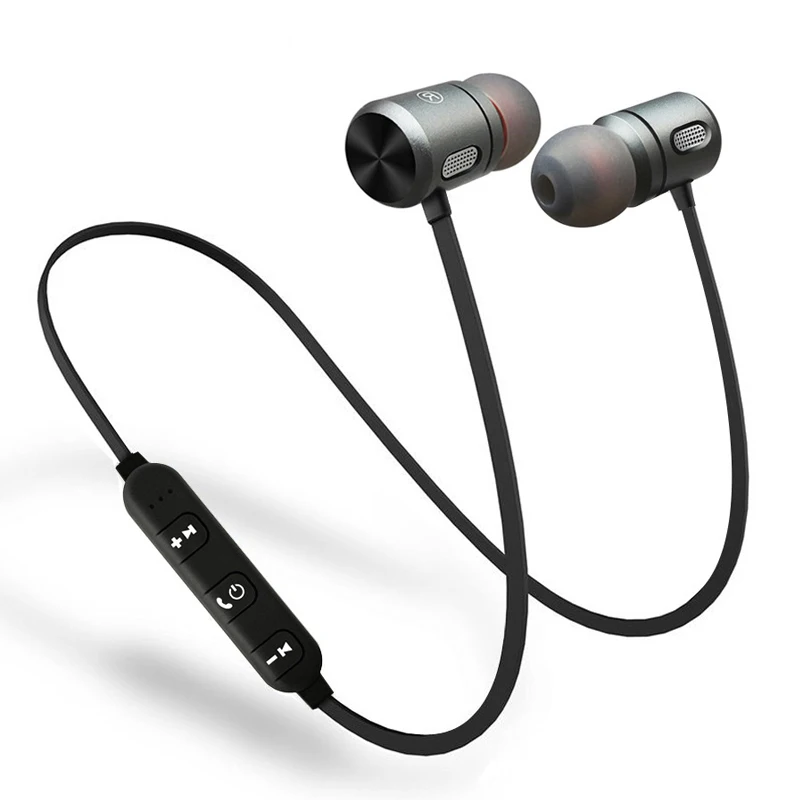Магнитные Bluetooth наушники Беспроводные стереонаушники металлические музыкальные