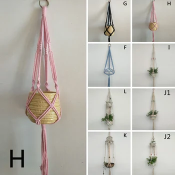 

Vintage Macrame Plant Hanger Garden Flower Pot Holder Hanging Rope Basket Decor