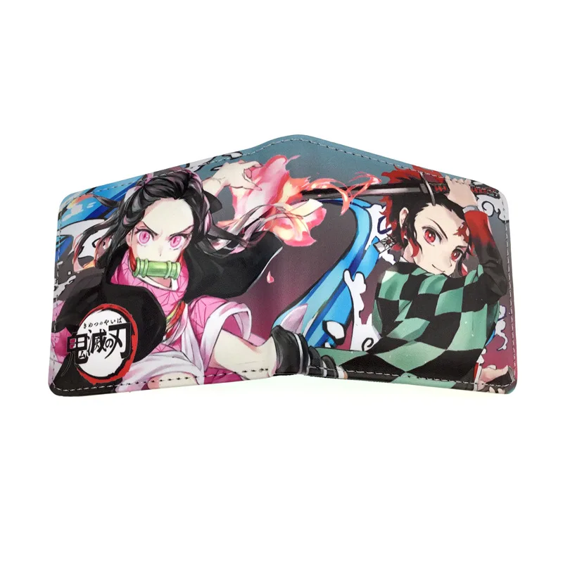 Demon Slayer: Kimetsu No Yaiba Kamado Nezuko Tanjirou Косплей PU короткий кошелек держатель для карт мешок для денег Подарочный Кошелек для монет