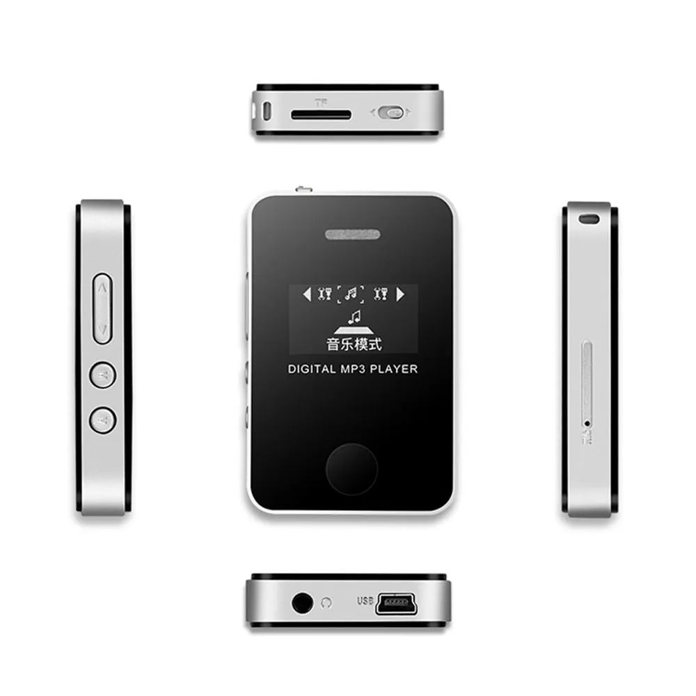 Мини USB MP3 музыкальный медиаплеер с поддержкой ЖК-экрана 16 Гб Micro SD TF карта мини музыкальный MP3-плеер с зажимом поддержка ЖК-экрана 16 Гб