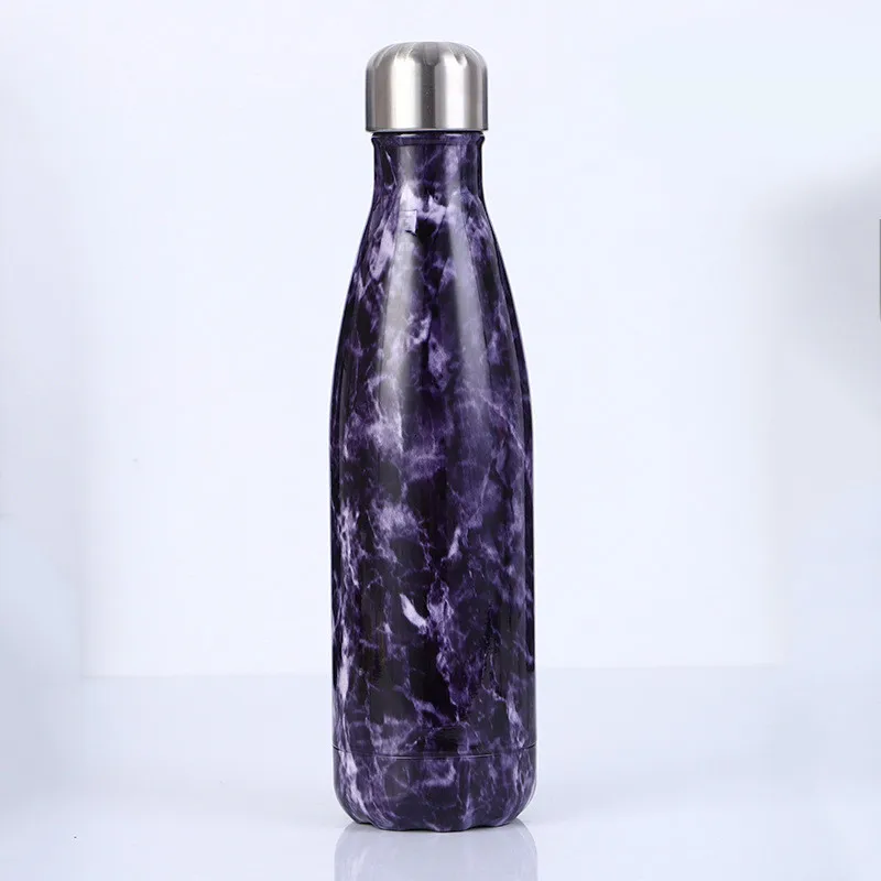 Emerald Purple 500 мл кофейная бутылка с покрытием звездного неба типа колба Спортивная бутылка внутри и снаружи 304 нержавеющая сталь Боулинг чашка - Цвет: Emerald Purple