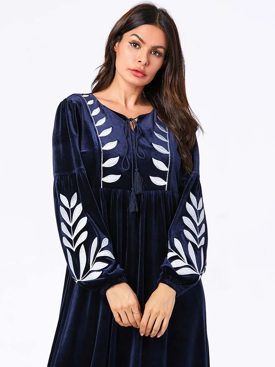 BNSQ арабское золото бархат вышитые abaya индийская одежда для женщин Punjabi Kurta вечерние макси с длинным рукавом пакистанские платья