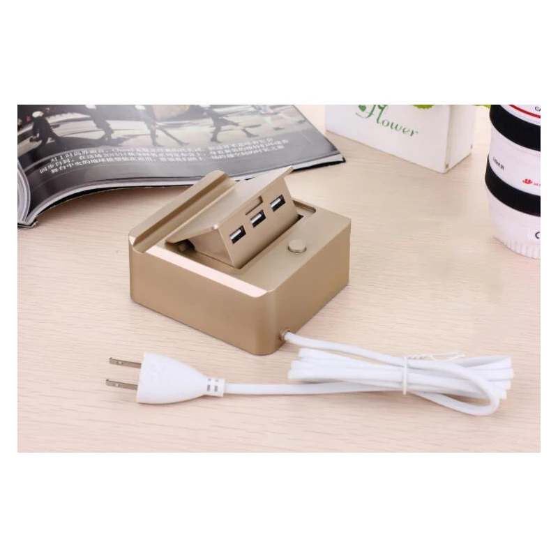 Универсальный 3 usb порта Смарт США/ЕС-разъем, для поездок AC гнездо адаптера питания настенное зарядное устройство для сотового телефона