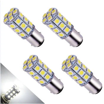 

4x S25 1156 BA15S P21W 1157 P21/5W BAY15D LED Lights 5050 27SMD Car Turn Signal Bulbs Auto Reverse Light Brake Lamp 12V Bulb