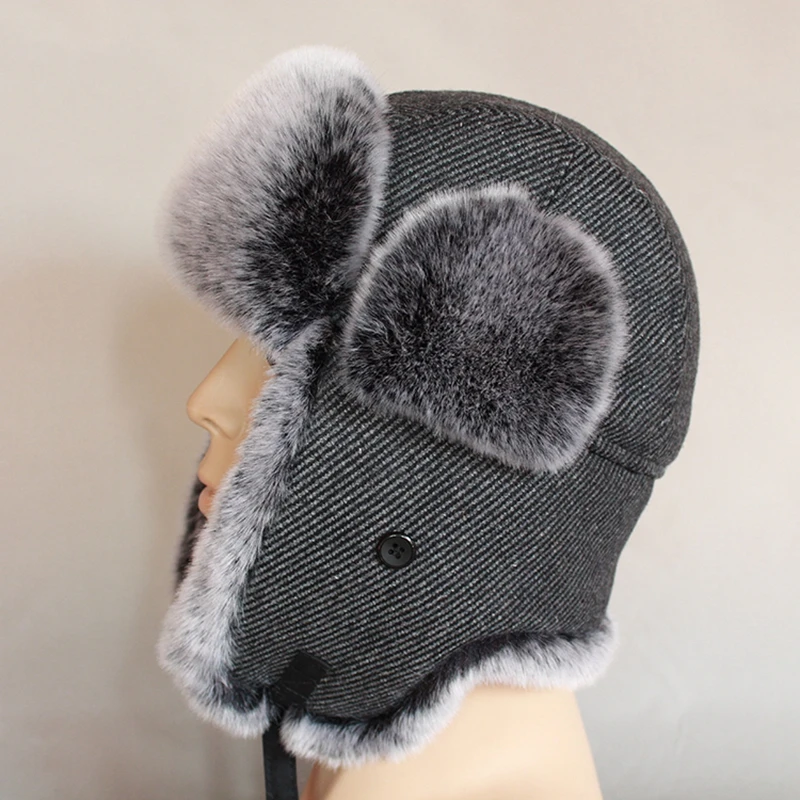 fur bomber hat mens Men Women Russian Winter Bomber Hat Ushanka with Ear Flaps Faux Fur Trapper Hat Earflaps Warm Cap for Snow mad bomber trapper hat mens