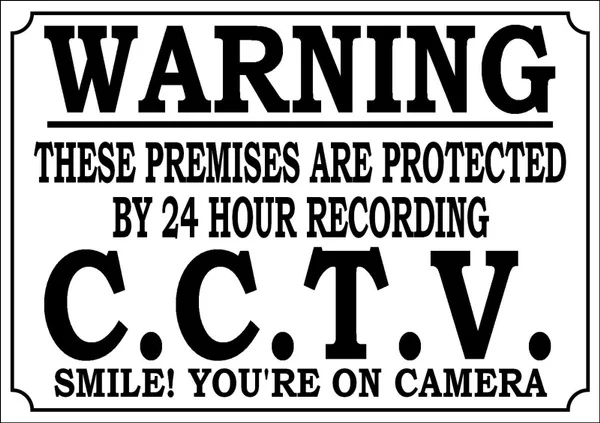 Предупреждение об этих помещениях защищенных улыбкой Cctv! Уведомление о