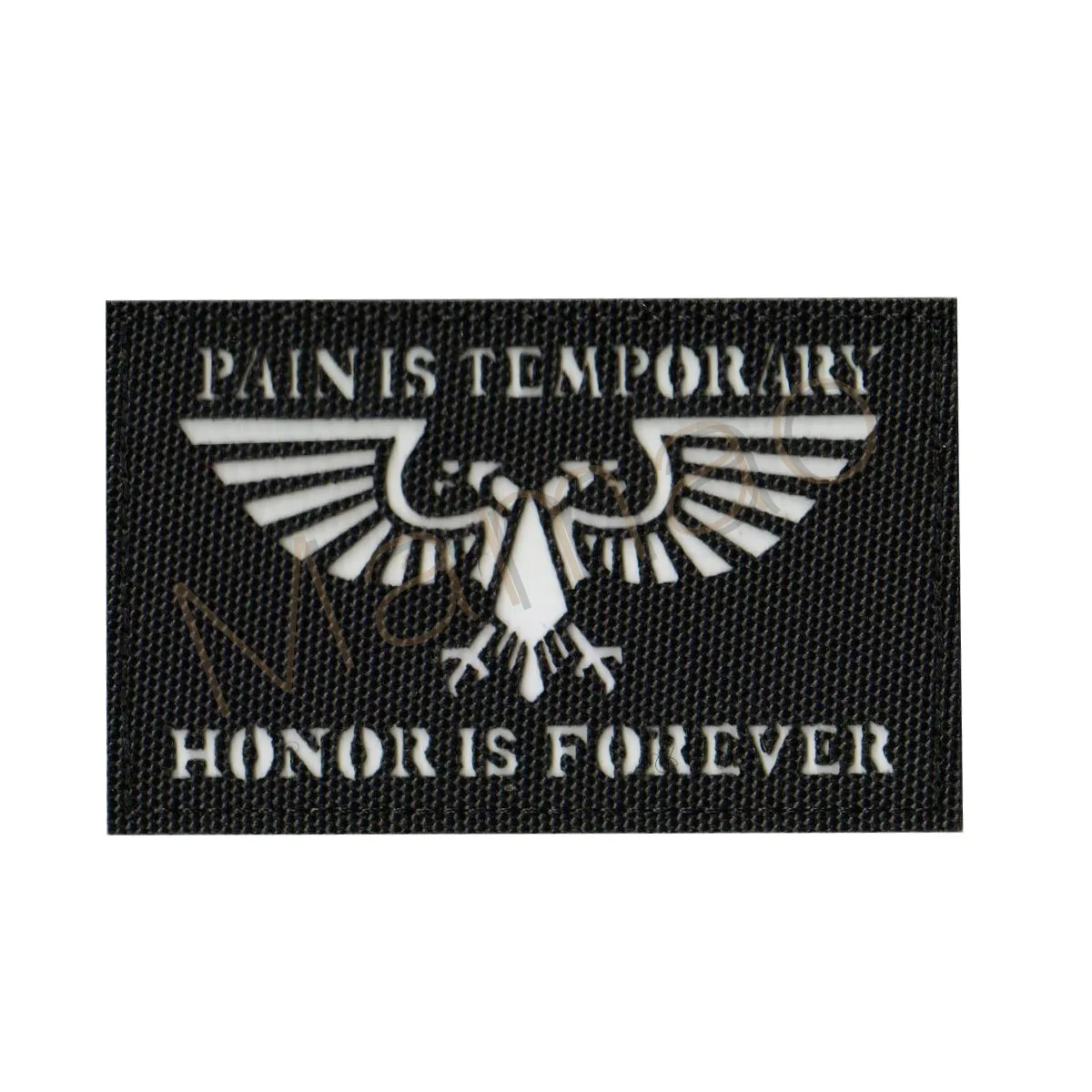 PAIN IS TEMRORARY HONOR IS FOREVER Patch Светоотражающие ИК нашивки значки тактическая Боевая аппликация для куртки джинсы Жилеты униформа - Цвет: Black (noctilucous)