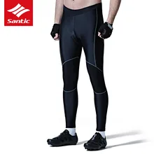Santic MTB дорожный велосипед брюки весна осень велосипед длинные брюки для мужчин 4D губка Pad Pro велосипедные штаны дышащие удобные