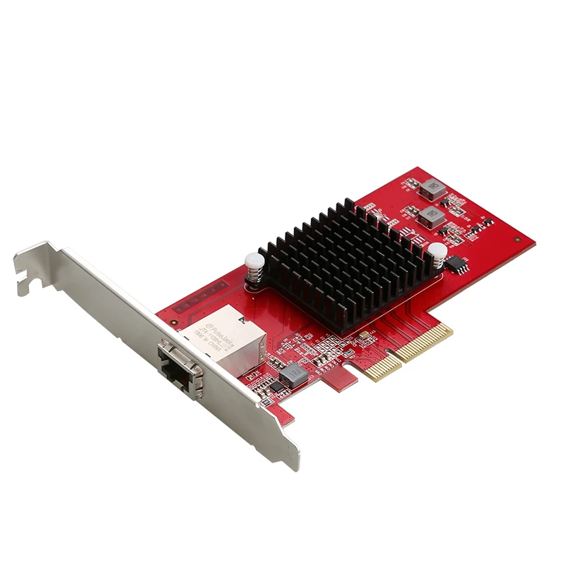 PCI-Express x4 to single port 10G/5G/2.5G/1000M/ RJ45 Lan Adapter Ethernet gigabit nic network card 10000M AQUANTIA AQC107 Chip |