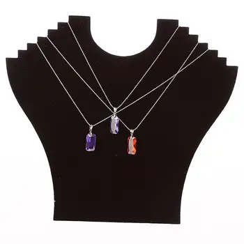 

New Neck Velvet Stand Simple Easel Jewelry Organizer Stand Necklace Bust Display Rack Jewelry Pendant Chain Display Holder Stand